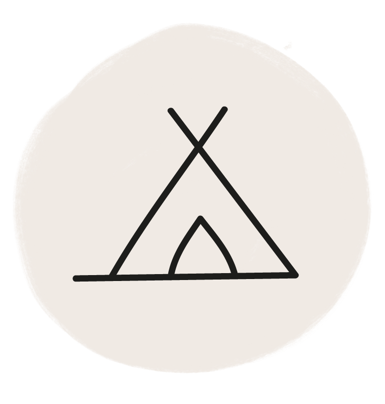 Icon, das ein Zelt zeigt als Zeichen für Bootcamps