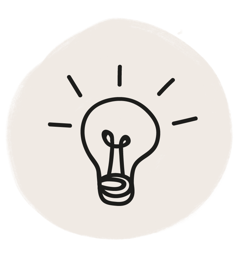 Icon which depicts a lightbulb